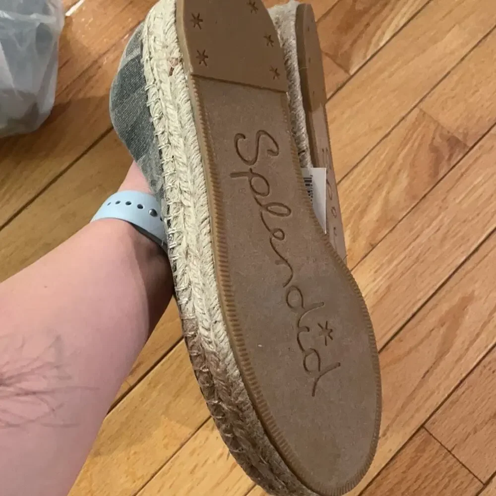 Splendid Laney Sage Camo espadrille size 8M